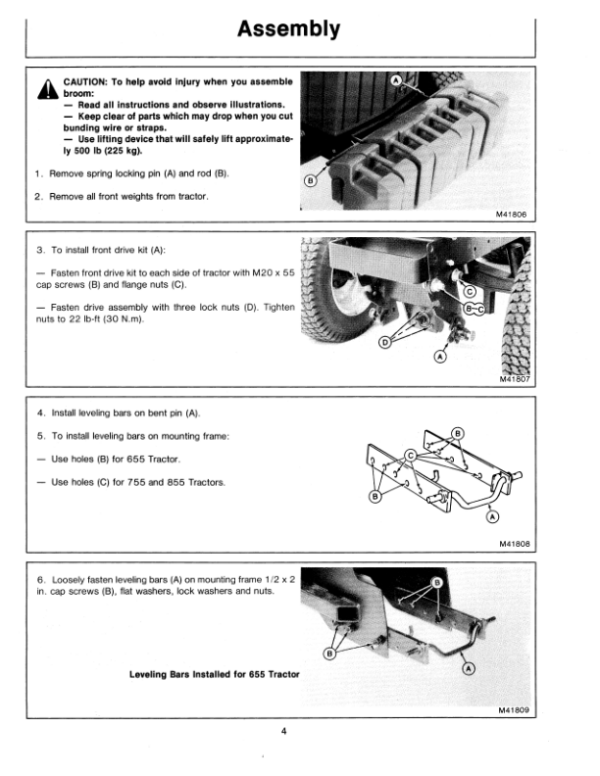 John Deere 246 Rotary Broom for 55 Series Tractors Operator’s Manual (OMM77682) Workshop Guide