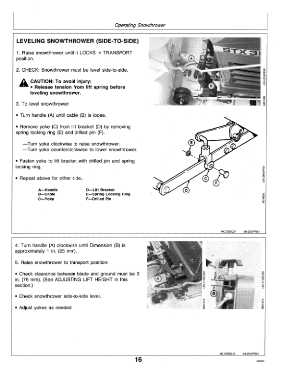 John Deere 38-Inch Snowthrower for STX Tractors (010001-) Operator’s Manual (OMM79188) Workshop Guide