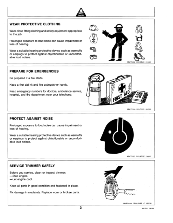 John Deere 110G Edger Trimmer (Subs with OMM122063) Operator’s Manual (OMM79603) Workshop Guide