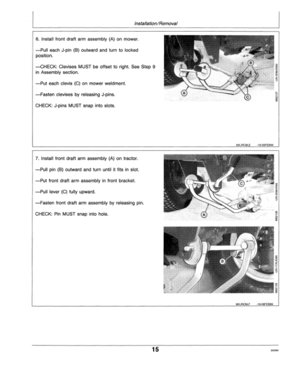 John Deere 72-Inch Mid-Mount Mower for 70 Series Tractors (010001-) Operator’s Manual (OMM79619) Workshop Guide