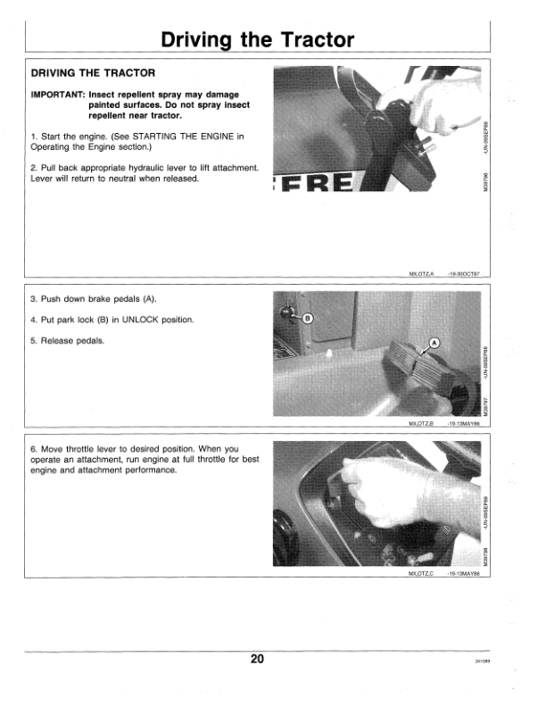 John Deere 332 Lawn & Garden Tractor (010001-) Operator’s Manual (OMM79663) Workshop Guide