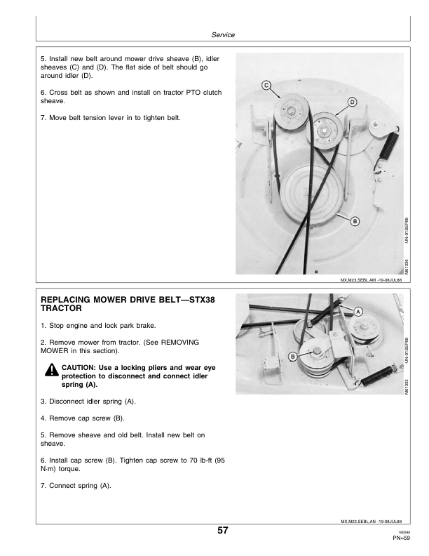 John Deere STX30 & STX38 Lawn Tractors Operator’s Manual (OMM79672) Workshop Guide