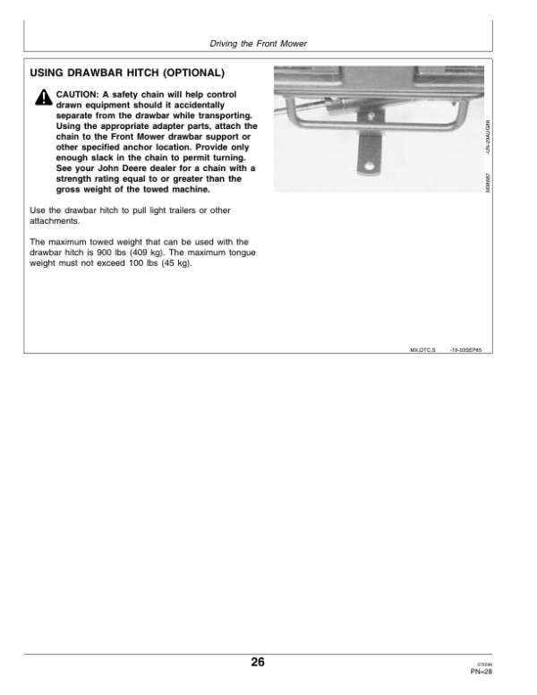 John Deere F910 & F930 Front Mower (010001-) Operator’s Manual (OMM79675) Workshop Guide