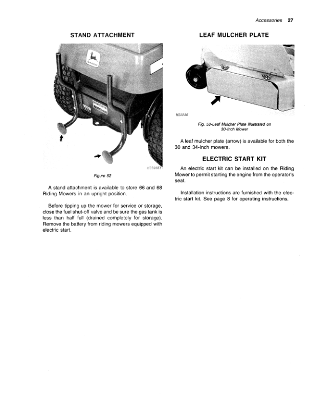 John Deere 66, 68 Riding Mowers Operator’s Manual (OMM82171) Workshop Guide
