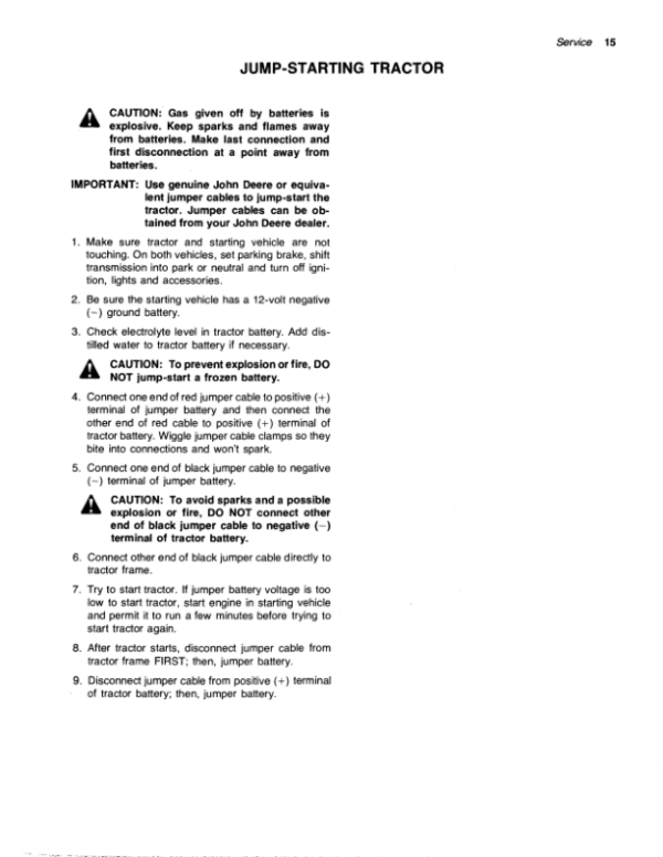 John Deere 314 Lawn & Garden Tractor Operator’s Manual (OMM82550) Workshop Guide