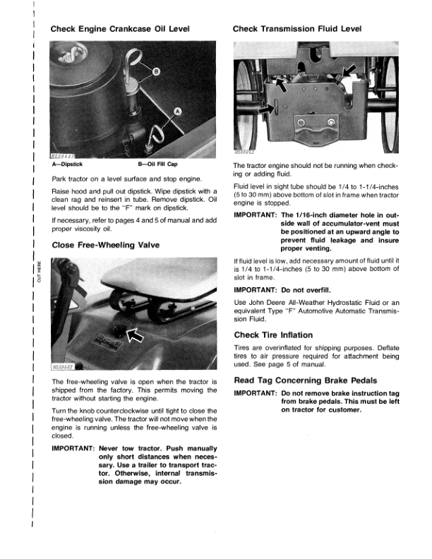 John Deere 317 Hydrostatic Tractor (095001-) Operator’s Manual (OMM82777) Workshop Guide