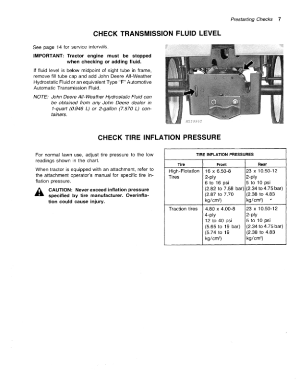 John Deere 314 Lawn & Garden Tractor Operator’s Manual (OMM83207) Workshop Guide