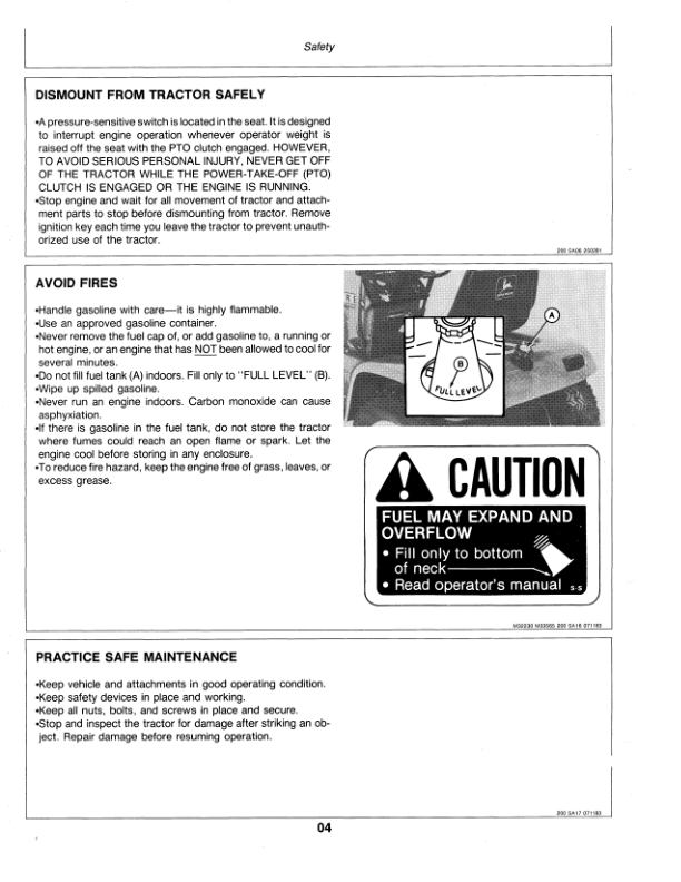 John Deere 210, 212, 214 & 216 Lawn & Garden Tractors Operator’s Manual (OMM83517) Workshop Guide