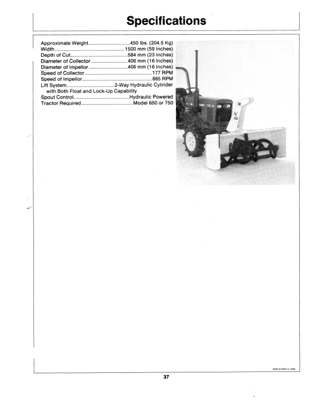 John Deere 359 Snow Blower Operator’s Manual (OMM84554) Workshop Guide