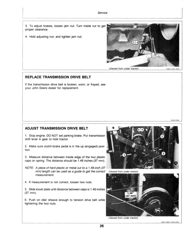 John Deere 116 Lawn Tractor (222001-) Operator’s Manual (OMM85534) Workshop Guide