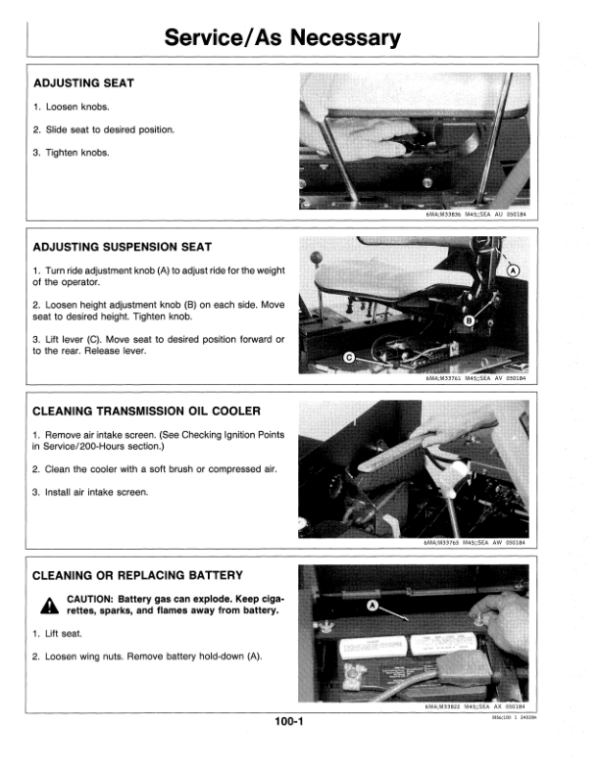 John Deere F910, F930 Front Mowers Operator’s Manual (OMM86924) Workshop Guide