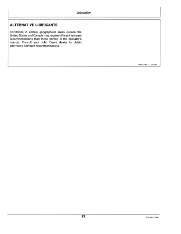 John Deere 30-Inch Hydraulic Tiller Operator’s Manual (OMM89035) Workshop Guide