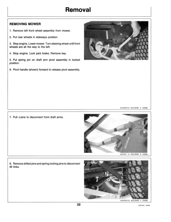 John Deere 50, 60 & 72 Inch Mowers (55 Series Tractors) Operator’s Manual (OMM91324) Workshop Guide