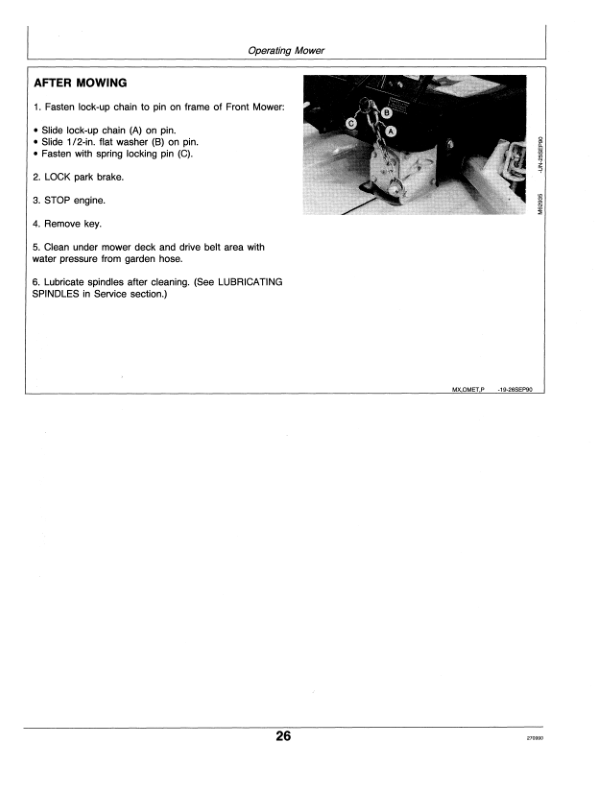 John Deere 76-Inch Rear Discharge Mower (100001-) Operator’s Manual (OMM95193) Workshop Guide