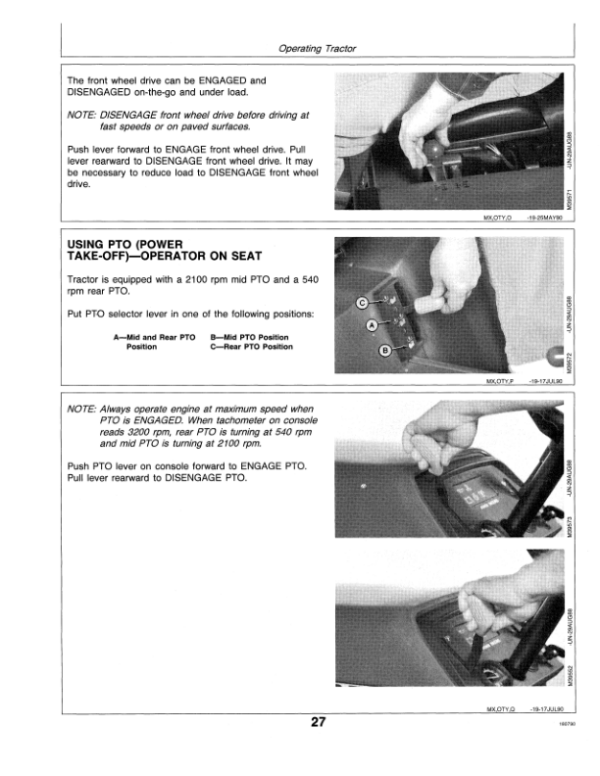 John Deere 755, 855 & 955 Tractors (100001-360000) Operator’s Manual (OMM95303) Workshop Guide