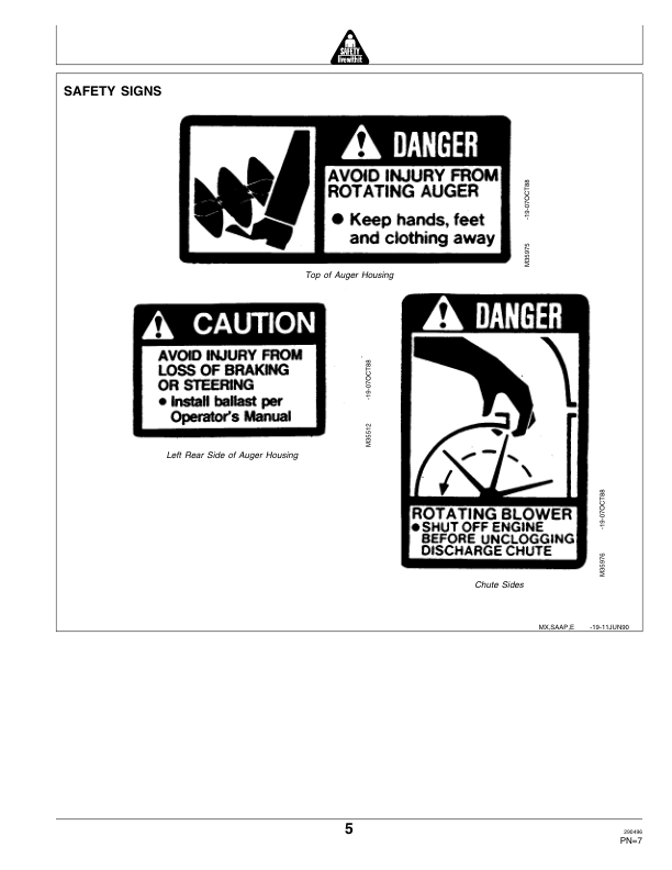 John Deere 47-Inch Snowblower (100001-) Operator’s Manual (OMM95314) Workshop Guide