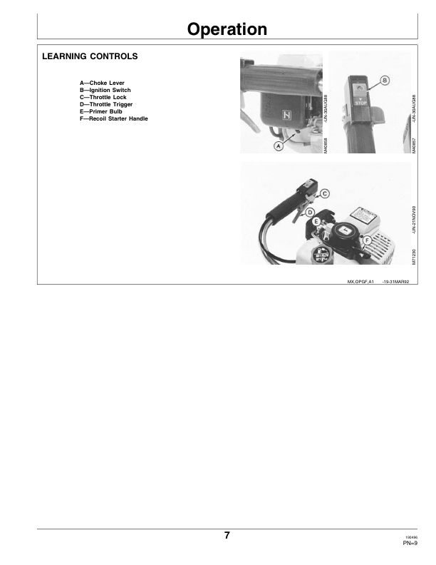 John Deere 113 Hedge Trimmer Operator’s Manual (OMM95328) Workshop Guide