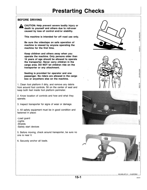 John Deere AMT 626 All Material Transporter Operator’s Manual (OMM96681) Workshop Guide