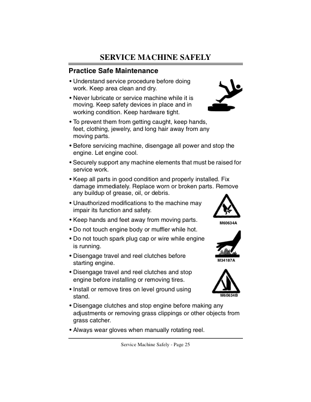 John Deere 220 Walk-Behind Greens Mower Operator’s Manual (OMMT2169) Workshop Guide