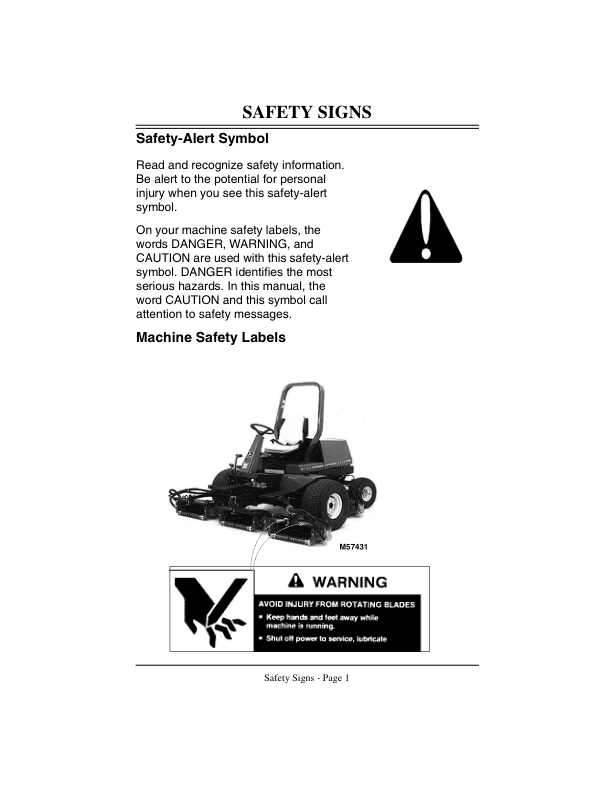 John Deere 3215 & 3235 Lightweight Fariway Mower Turf System I & II North America (020001- ) Operator’s Manual (OMMT2353) Workshop Guide