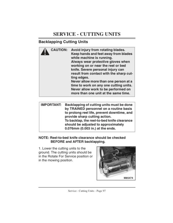 John Deere 3215A & 3235A Lightweight Fariway Mowers, Turf System I & II North America (030201- ) Operator’s Manual (OMMT2777) Workshop Guide