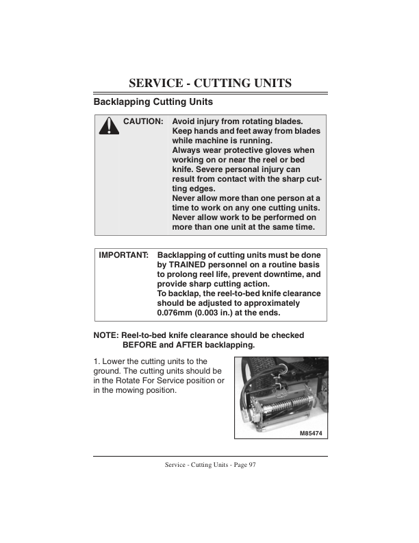 John Deere 3215A & 3235A Lightweight Fariway Mowers, Turf System I & II North America (030201- ) Operator’s Manual (OMMT2777) Workshop Guide