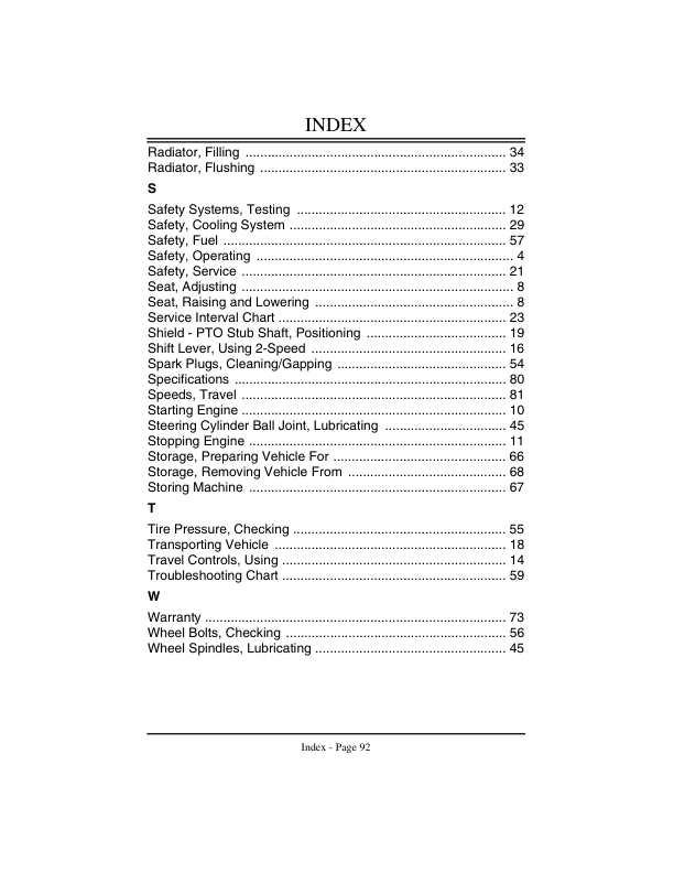 John Deere 1800 Utility Vehicle Operator’s Manual (OMMT4664) Workshop Guide