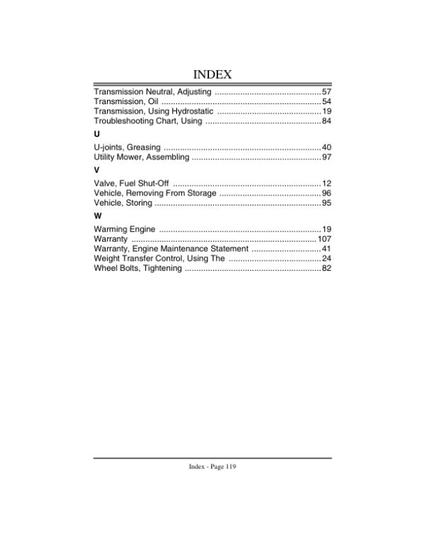 John Deere 2653 Professional Utility Mower (010001-) Operator’s Manual (OMMT4666) Workshop Guide