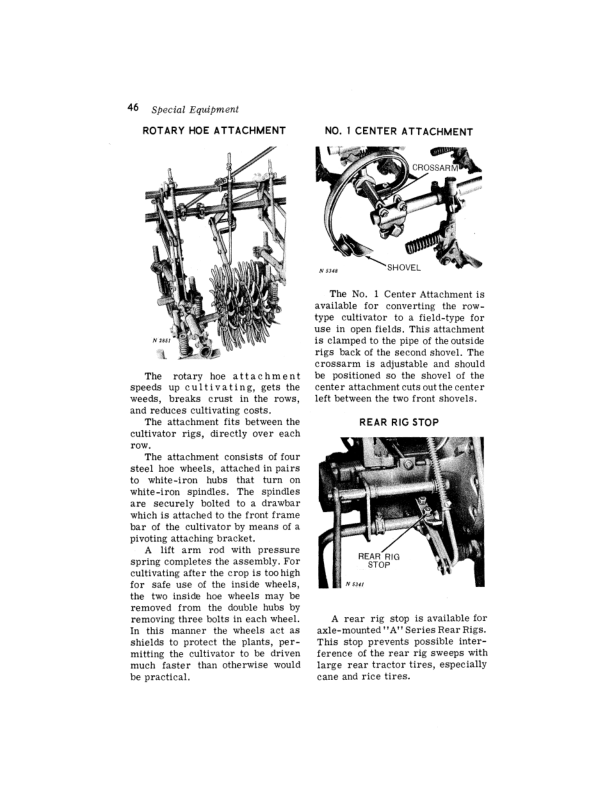 John Deere A2, T2 Two-Row, A4, T4 Four-Row Crop Cultivators Operator’s Manual (OMN159009) Workshop Guide