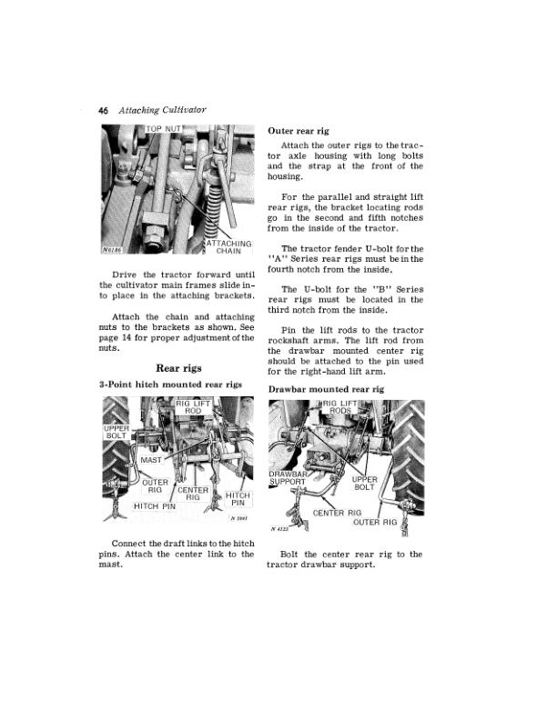 John Deere AT400, AT600, AT800 Row-Crop Cultivators Operator’s Manual (OMN159066) Workshop Guide