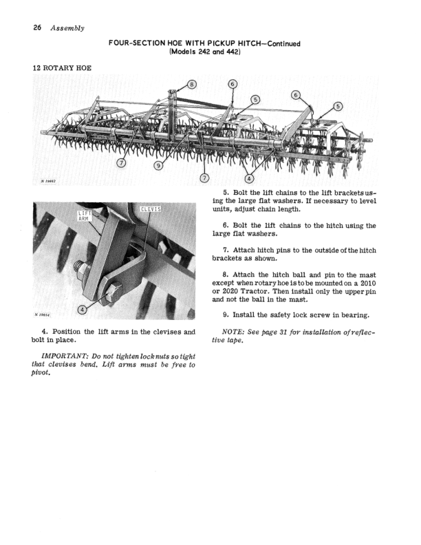 John Deere 12, 14 Series Rotary Hoes Operator’s Manual (OMN159194) Workshop Guide