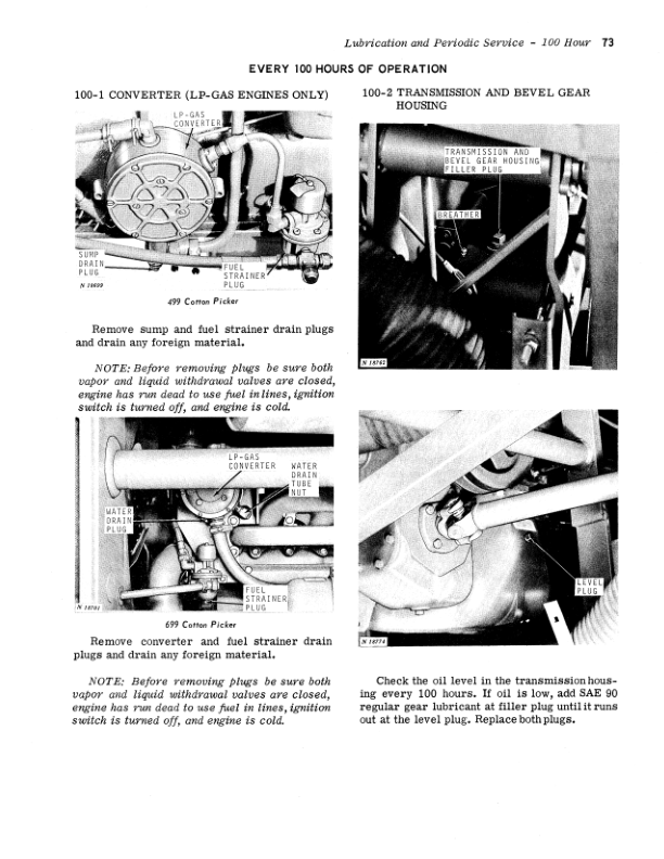 John Deere 499, 699 Two-Row Cotton Pickers Operator’s Manual (OMN159202) Workshop Guide