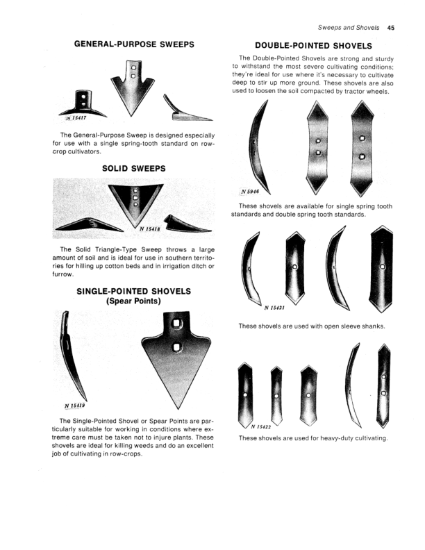 John Deere A20, AT40, AU40, AT630 Row-Crop Cultivators Operator’s Manual (OMN159206) Workshop Guide