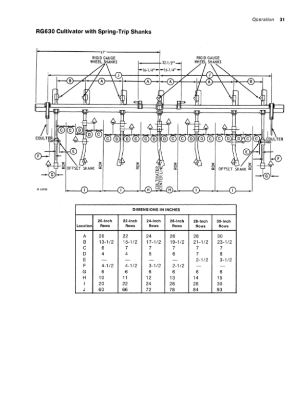 John Deere RG4, RG6, RG430, RG630 Row-Crop Cultivators Operator’s Manual (OMN159224) Workshop Guide
