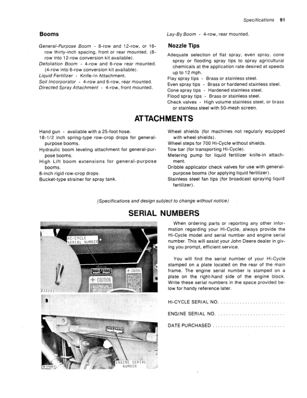 John Deere 600A Hi-Cycle Operator’s Manual (OMN159279) Workshop Guide