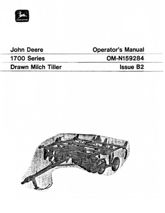 John Deere 1700 Series Drawn Mulch Tiller Operator’s Manual (OMN159284) Workshop Guide