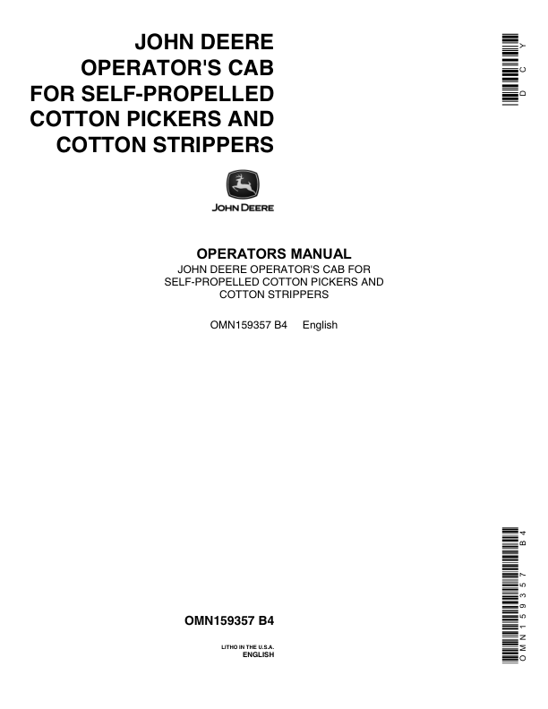 John Deere Operator’s Cab Operator’s Manual (OMN159357) Workshop Guide
