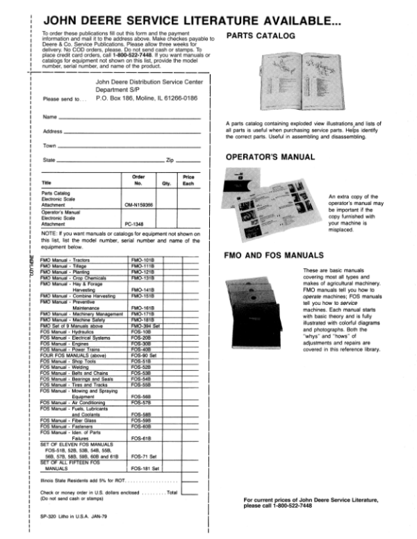 John Deere Electronic Scale Attachment for 700, 750 Grinder Mixers Operator’s Manual (OMN159366) Workshop Guide