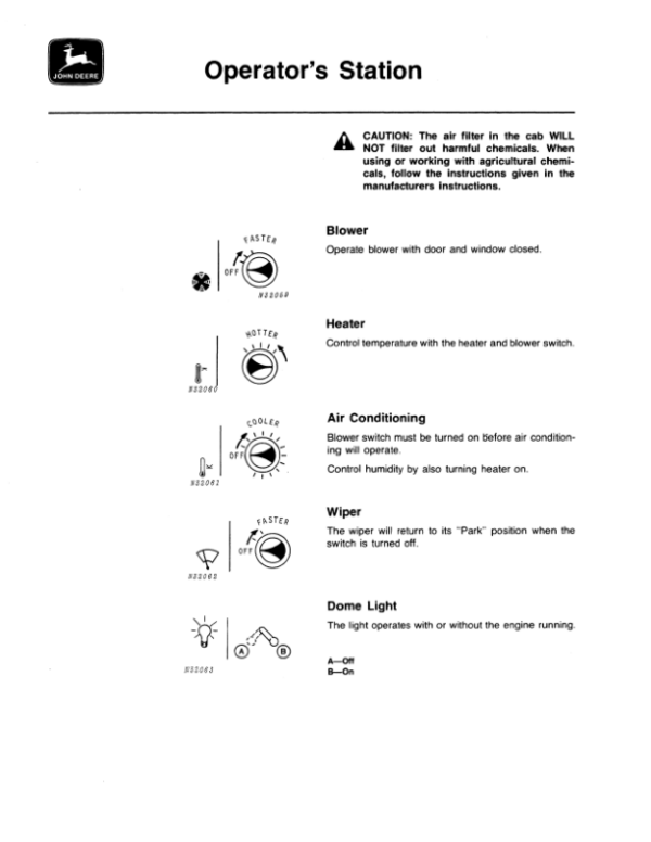 John Deere 9900 Cotton Picker Operator’s Manual (OMN159430) Workshop Guide
