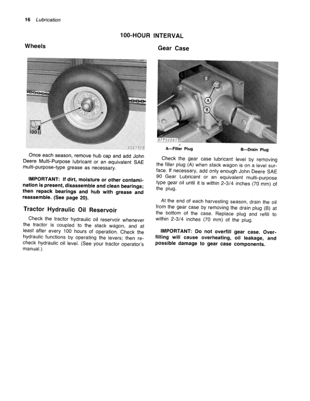 John Deere 100 Stack Wagon Operator’s Manual (OMN159455) Workshop Guide