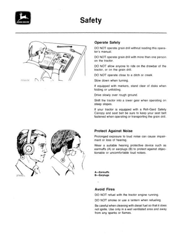 John Deere 8000 Series Grain Drills North America (0025001-043474) Operator’s Manual (OMN159553) Workshop Guide