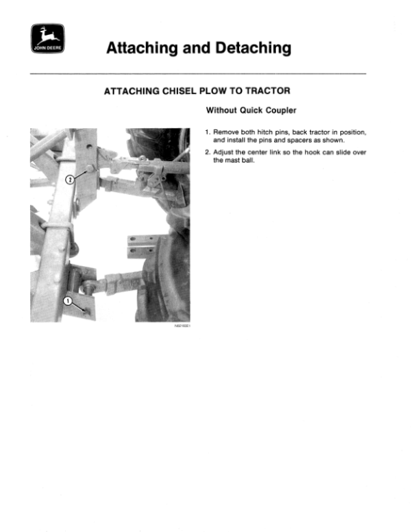 John Deere 1600 Series Two-Bar Integral Chisel Plow Operator’s Manual (OMN159566) Workshop Guide