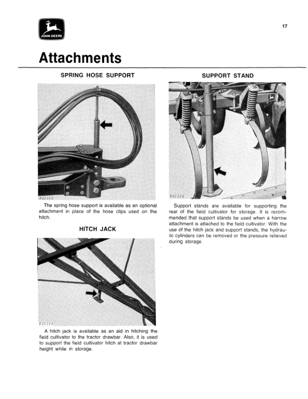 John Deere 1050 Series Field Cultivator Operator’s Manual (OMN159589) Workshop Guide