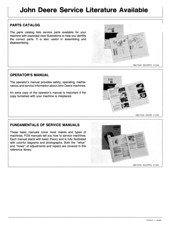 John Deere 8 Mid-Mounted Cultivator Operator’s Manual (OMN200081) Workshop Guide