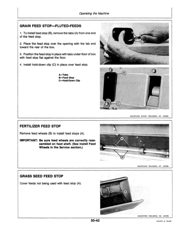 John Deere 8500 Grain Drill North America Operator’s Manual (OMN200224) Workshop Guide
