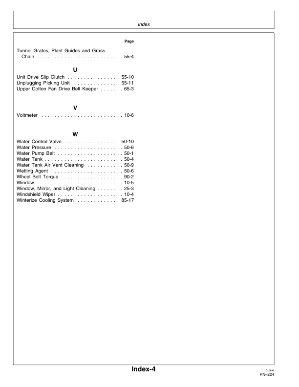 John Deere 9930 Cotton Picker Operator’s Manual (OMN200241) Workshop Guide