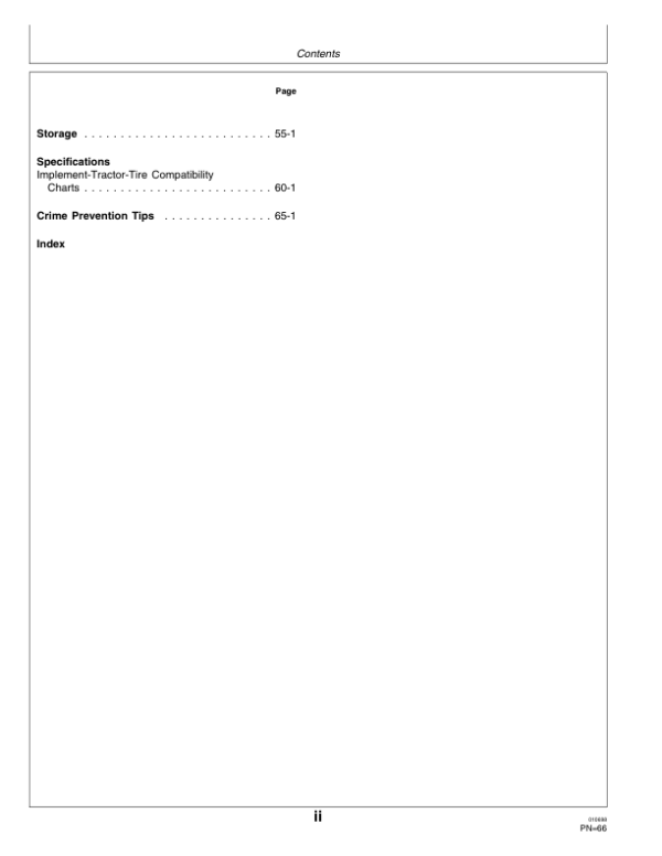 John Deere 875 Series Rigid Min-Till Cultivator Operator’s Manual (OMN200249) Workshop Guide