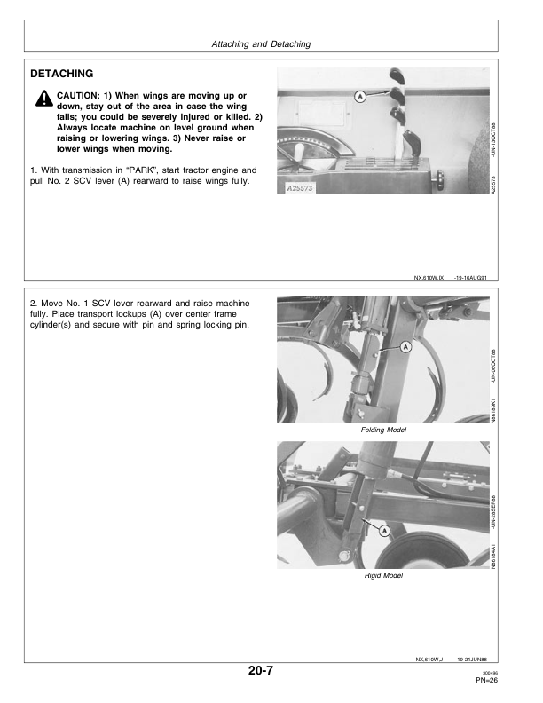 John Deere 610 Drawn Chisel Plow Operator’s Manual (OMN200322) Workshop Guide
