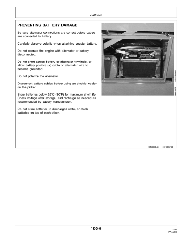 John Deere 9965 Cotton Picker Operator’s Manual (OMN200351) Workshop Guide