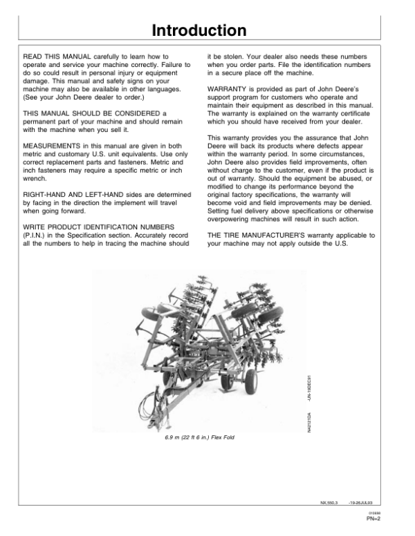 John Deere 550 Mulch Master Operator’s Manual (OMN200403) Workshop Guide
